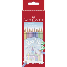 Faber-Castell Színes ceruza készlet, hatszögletű, faber-castell, 10 különböző pasztell szín 111211 színes ceruza