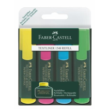 Faber-Castell Szövegkiemelő, 1-5 mm, FABER-CASTELL, "Textliner 48", 4 különböző szín filctoll, marker