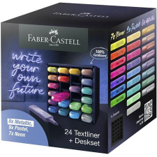 Faber-Castell Szövegkiemelő készlet, 1-5 mm, FABER-CASTELL &quot;1546&quot;, 24 különböző szín filctoll, marker