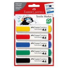 Faber-Castell Textilfilc , Basic / Faber-Castell Textile Marker - (5 db) filctoll, marker