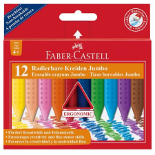 Faber-Castell Zsírkréta FABER-CASTELL Grip Jumbo radírozható 12db-os készlet kréta