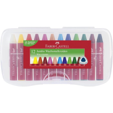 Faber-Castell Zsírkréta, háromszögletű, FABER-CASTELL Jumbo , 12 különböző szín kréta