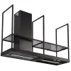 Faber T-Shelf EV8 BK Matt A180 Sziget páraelszívó LED világítás 1 db motor, 710 m3/h, 50-69 dB zajszint, 180 cm széles, B Energiaosztály