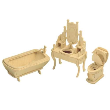  Fából készült 3D Puzzle - Fürdőszoba puzzle, kirakós