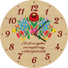 Fából készült falióra - Matyó 25 cm falióra