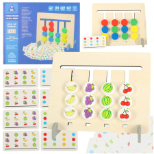  Fából készült oktatási játék montessori, színes gyümölcsök fajáték