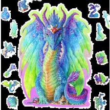 Fából készült puzzle - Fenséges sárkány puzzle, kirakós