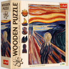 Fából készült puzzle Krzyk - Edvard Munch puzzle, kirakós