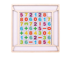 Fából készült színes számok puzzle puzzle, kirakós