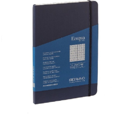 FABRIANO Ecoqua Plus 80 lapos A5 négyzetrácsos notesz - Sötétkék füzet