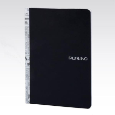 FABRIANO Soft Touch jegyzetfüzet, 90 g, 10,5x14,8 cm, Black (fekete) füzet