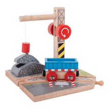 Fadaru Bigjigs Rail Daruskocsi Kavicsokkal vágány