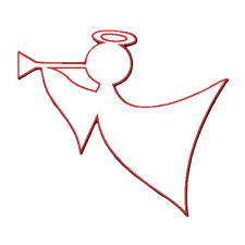  Fafigura, 5 db/csomag - angyal 109 dekorációs kellék