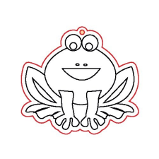  Fafigura, 5 db/csomag - béka 168 dekorálható tárgy