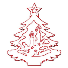  Fafigura, 5 db/csomag - fenyő 115 dekorációs kellék