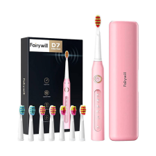 Fairywill FW-507 Plus Szónikus fogkefe fejkészlettel és tokkal (rózsaszín) elektromos fogkefe