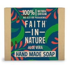 Faith in Nature , növényi szilárd szappan valódi Aloe Verával, 100g szappan