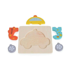 FAJÁTÉK fa puzzle rendőrautó puzzle, kirakós