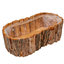  Fakéreg virágláda barna M10x32x17cm dekorációs kellék