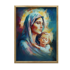  FAKERETES FALI PLAKÁT ANYAI SZERETET 50x70 CM grafika, keretezett kép