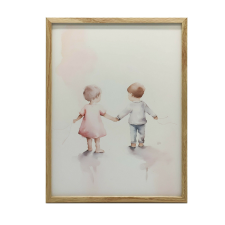 FAKERETES FALI PLAKÁT Babák 70x100 CM MATT grafika, keretezett kép