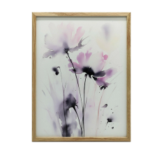 FAKERETES FALI PLAKÁT FINOM VIRÁGOK 30x40 CM grafika, keretezett kép