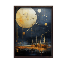 FAKERETES FALI PLAKÁT, IPARI TÁJ 70x100 CM grafika, keretezett kép