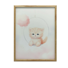 FAKERETES FALI PLAKÁT JOYFIL CAT 50x70 CM grafika, keretezett kép