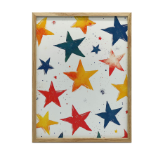  FAKERETES FALI PLAKÁT MERRY STARS 50X70 CM grafika, keretezett kép