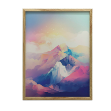 FAKERETES FALI PLAKÁT PASTELL HEGY ÁLOM 70x100 grafika, keretezett kép