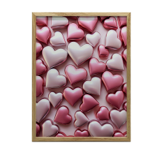  FAKERETES FALI PLAKÁT RÓZSASZÍN ROMANTIKUS MAGIC 50x70 grafika, keretezett kép