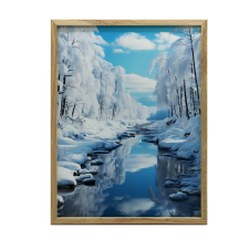 FAKERETES FALI PLAKÁT TÉLI BÁJOK 70x100 CM grafika, keretezett kép