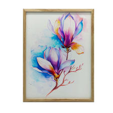 FAKERETES PLAKÁT FALRA MAGNÓLIA ROBBANÁS SZÍNES 50x70 CM grafika, keretezett kép