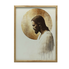 FAKERETES PLAKÁT FALRA SÖTÉTBARNA ISTENI EGYSZERŰSÉG 50x70 CM grafika, keretezett kép