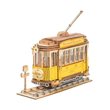 Fakopáncs 3D modell - Sárga villamos puzzle, kirakós