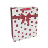 Fakopáncs Ajándéktasak - kicsi (fehér alapon piros pöttyök és masni)