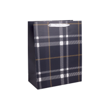 Fakopáncs Ajándéktasak - kicsi (kék, fehér és arany csíkos) party kellék