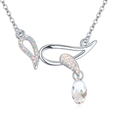  Fakopáncs- fehér-Swarovski kristályos - Nyaklánc nyaklánc