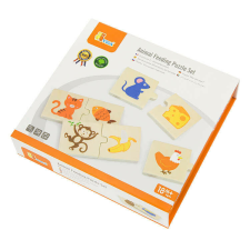 Fakopáncs Készségfejlesztő Puzzle (Mit esznek az állatok?) puzzle, kirakós