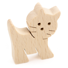 Fakopáncs Natúr kis figura (cica) fajáték