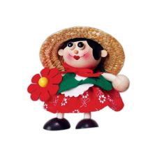 Fakopáncs Rugós figura (virágárus lány) játékfigura