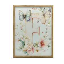 FAL BETŰ DÍSZ PLAKÁT BLOOM ARANY KERETBEN 50x70 CM grafika, keretezett kép