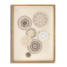Falfestmény körkörös applikációval 45x3,2x60cm grafika, keretezett kép