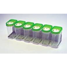  Fali 6 x 2,5 dl ovál fűszertartó+polc 3 szín konyhai eszköz