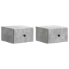  Fali éjjeli szekrény 2 pcs Betonszürke 34,5 x 33 x 20 cm