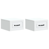  Fali éjjeli szekrény 2 pcs Fehér 34,5 x 33 x 20 cm Szerelt Fa
