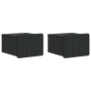  Fali éjjeli szekrény 2 pcs Fekete 33 x 34,5 x 24 cm Szerelt Fa