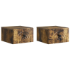  Fali éjjeli szekrény 2 pcs Füstös Tölgy 33 x 34,5 x 20 cm
