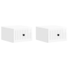  Fali éjjeli szekrény 2 pcs Magasfényű Fehér 33 x 34,5 x 20 cm