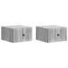  Fali éjjeli szekrény 2 pcs Szürke Sonoma 33 x 34,5 x 20 cm
